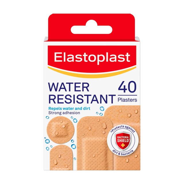 Elastoplast water resistant plastic plasters - British product