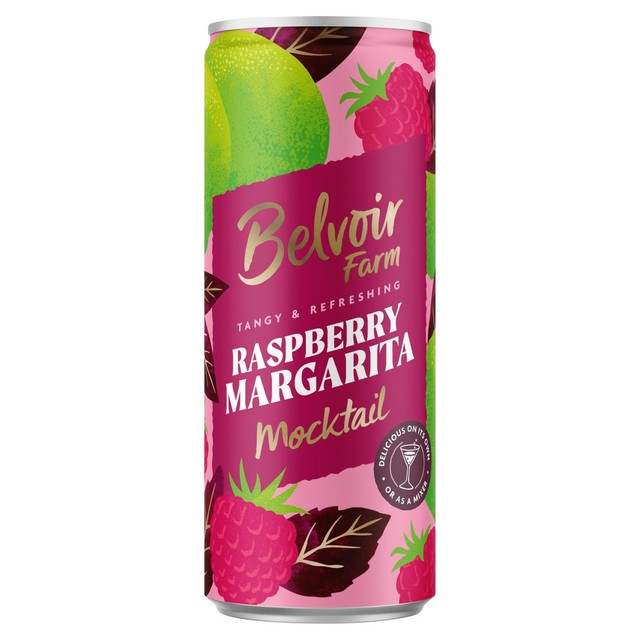 Belvoir Farm Raspberry Margarita Mocktail 250ml can, imported from the UK