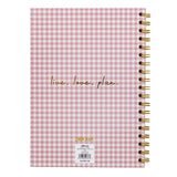 Pukka Pad Carpe Diem B5 notebook with Pink Check design, imported from the UK