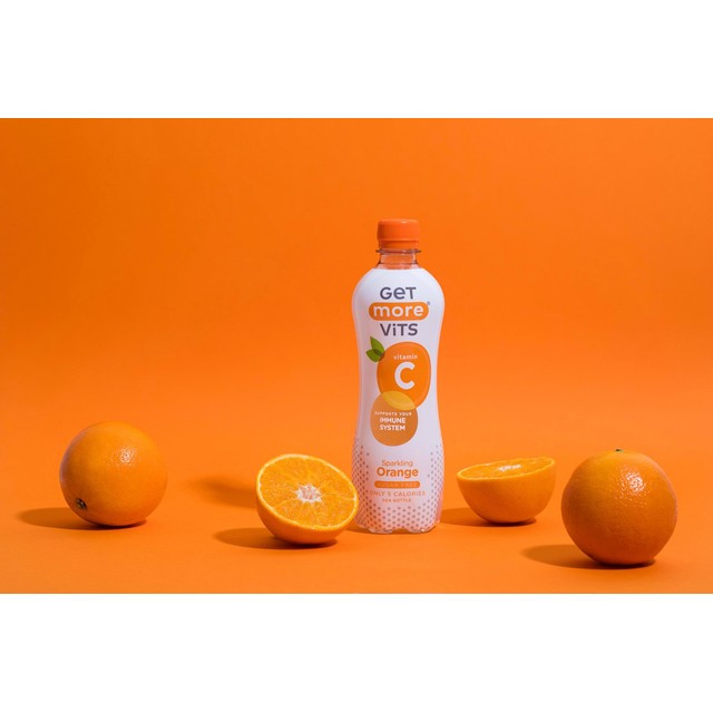 Get More Vits Orange Sparkling Vitamin C Water 500ml - British product