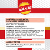 Walkers Bangers & Mash crisps 150g (British brand)