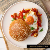 St Pierre seeded brioche burger buns 4 pack (British brand)