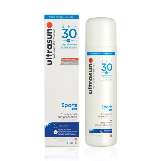 Ultrasun SPF 30 Sports Gel sunscreen 200ml (British brand)