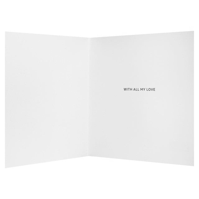M&S Gold Hearts Husband Anniversary Card 15x15cm, imported from the UK