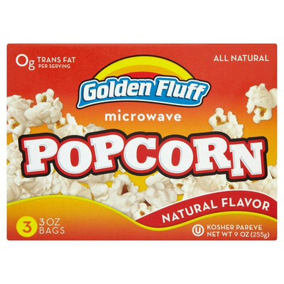 Popcorn micro-ondable Golden Fluff Naturel 255g