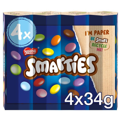 Smarties Multipack 4 x 34 g sjokoladegodteri