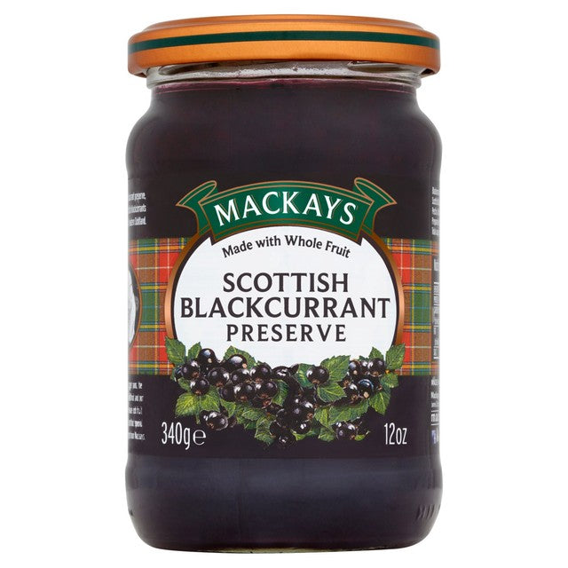 Mackays Scottish Blackcurrant Preserve 340g, imported from the UK
