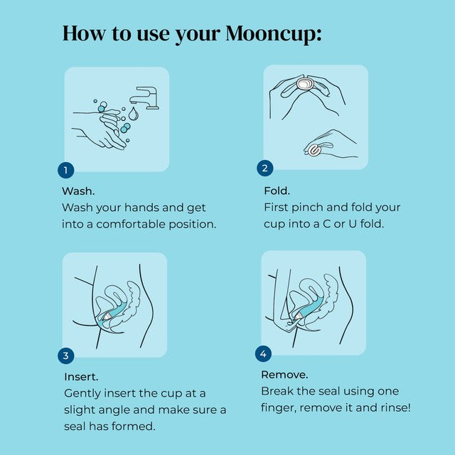 Mooncup Original menstrual cup Size A, imported from the UK
