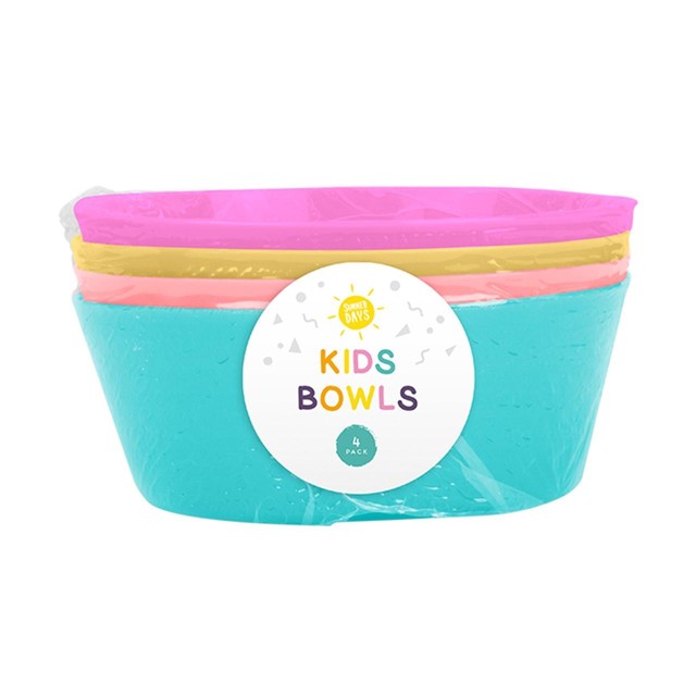 Summer Days kids bright plastic bowls 12cm, UK version
