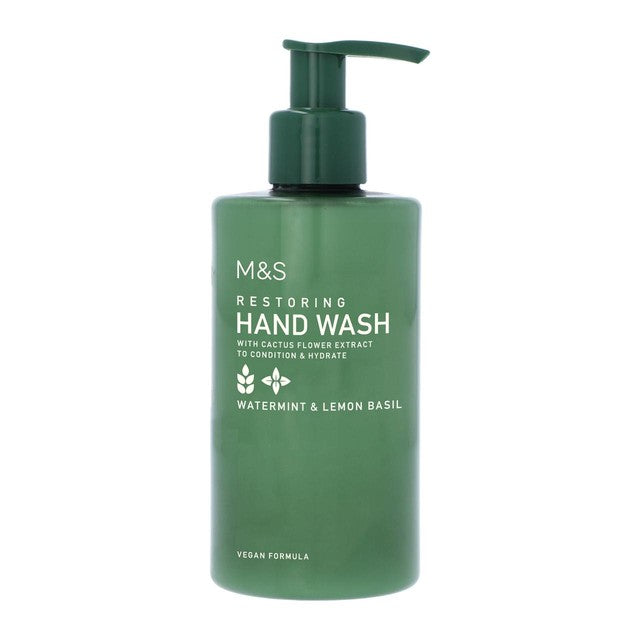 M&S Hand Wash Watermint Lemon Basil 250ml, imported from the UK