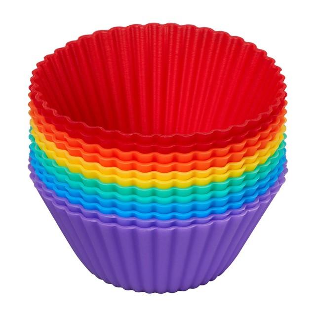 Chef Aid silicone bun cases rainbow pack of 12 - British product