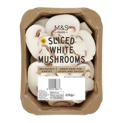 M&S M&S Skivet Hvit Sopp 225g - Kjøp på nett hos McGrocer