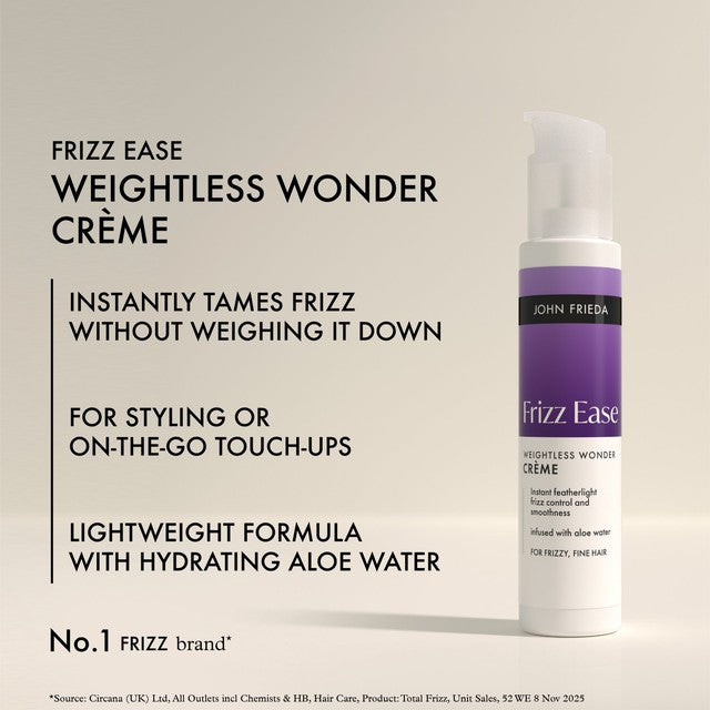 John Frieda Frizz Ease weightless wonder creme bottle - British product
