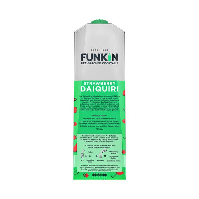 Funkin Strawberry Daiquiri Pre-batched Cocktail Mixer 1L - British product