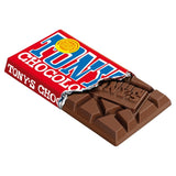 Tony's Chocolonely Milk Chocolate bar 180g, imported from the UK