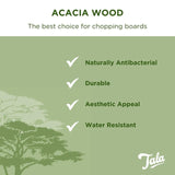 Tala small board lacquered acacia 30x20cm, imported from the UK