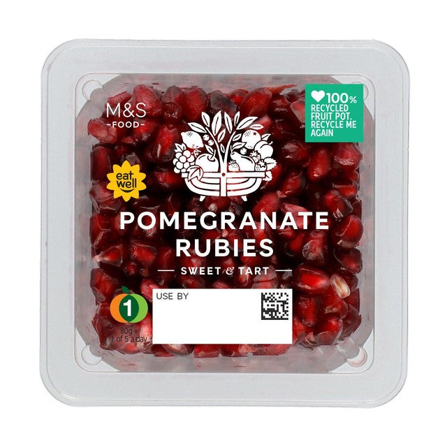 M&S pomegranate seeds 200g, imported from the UK