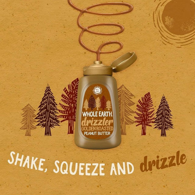 Whole Earth Drizzler Golden Roasted Peanut Butter 320g (British brand)
