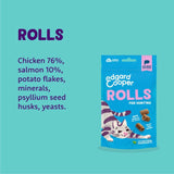 Edgard & Cooper salmon chicken cat treat soft rolls 45g - British product