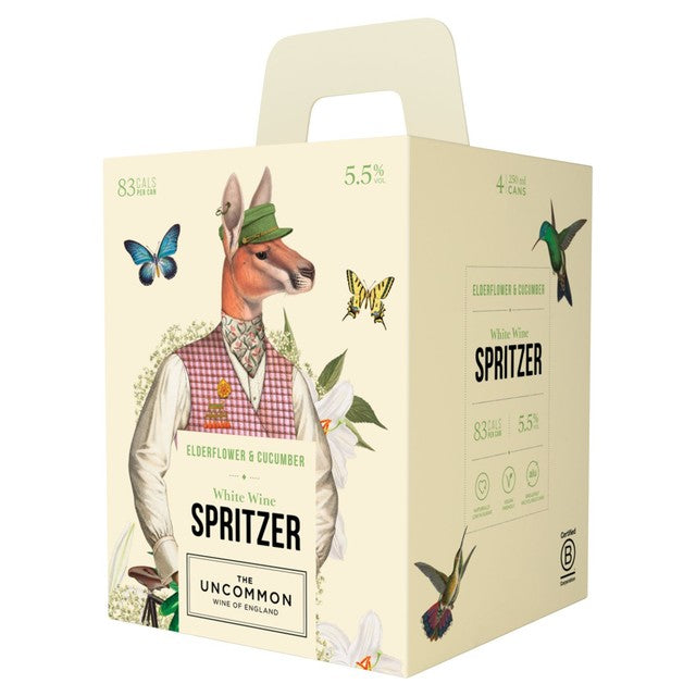 The Uncommon English white wine spritzer cans 4 x 250ml (British brand)