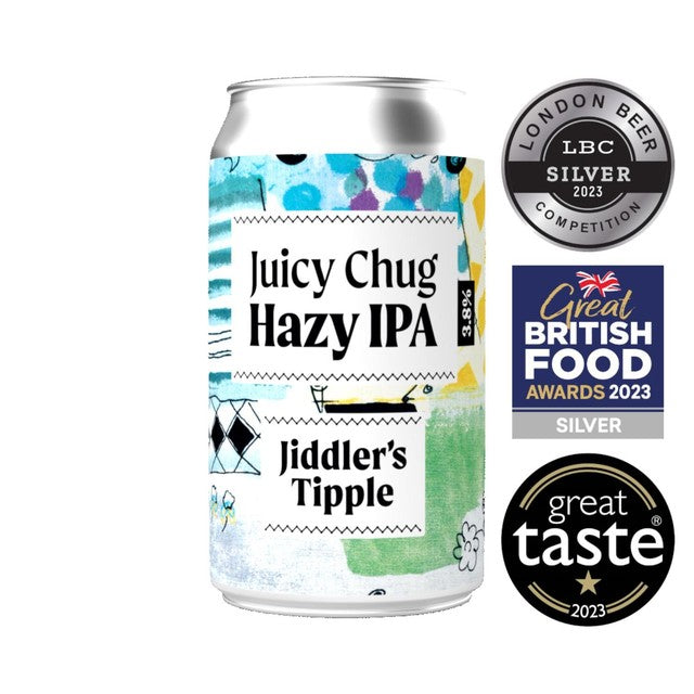Jiddlers Tipple Juicy Chug Hazy IPA Beer 330ml, UK version