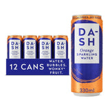 DASH Orange Sparkling Water 12x330ml cans - British product