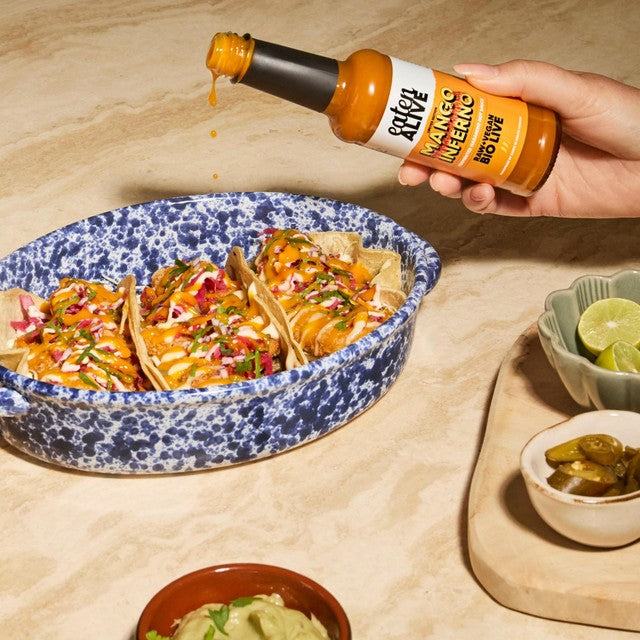 Eaten Alive Mango Inferno fermented hot sauce (British brand)