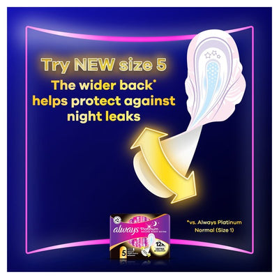 M&S Always Platinum Day & Night Size 3 Sanitary Towels with Wings- اشترِ عبر الإنترنت من McGrocer