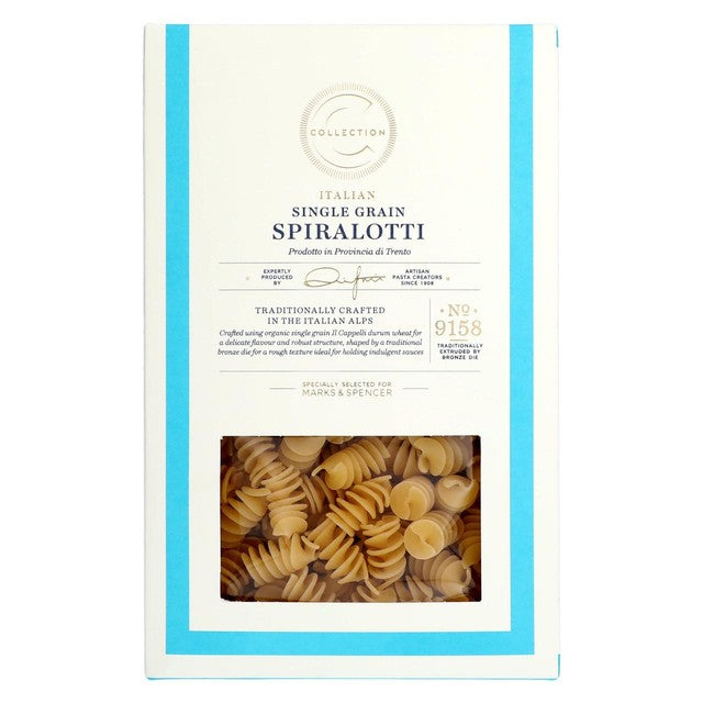 M&S Collection Italian Single Grain Spiralotti pasta 500g, imported from the UK
