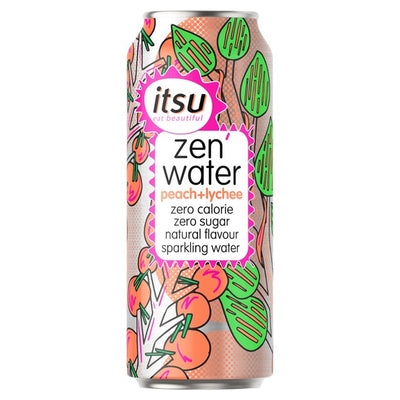 M&S Itsu Fersken & Litchi Zen Vann Smaksatt Kullsyreholdig Vann 330ml- Kjøp online hos McGrocer