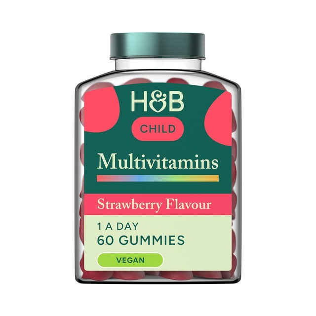 Holland & Barrett Child Multivitamin Gummies Strawberry, UK version
