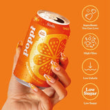 Poppi orange soda cans 330ml (British brand)