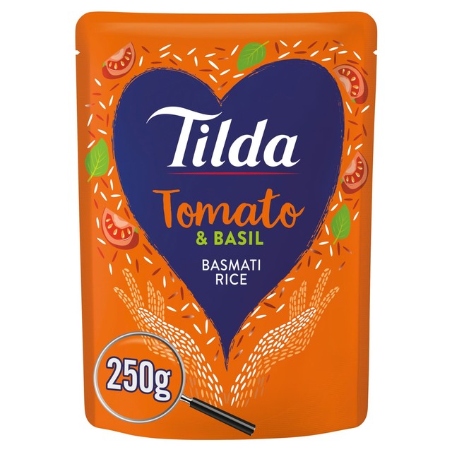 Tilda microwave tomato basil basmati rice 250g - British product