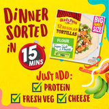 Old El Paso flour tortilla fajita wraps 12-pack, imported from the UK