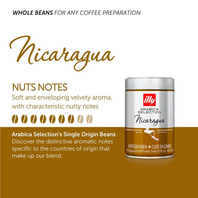 Illy Arabica Selection Nicaragua coffee beans 250g, UK version