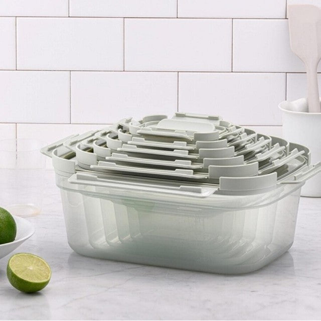 LocknLock NestnLock Sage Green food storage container set 5pc, UK version