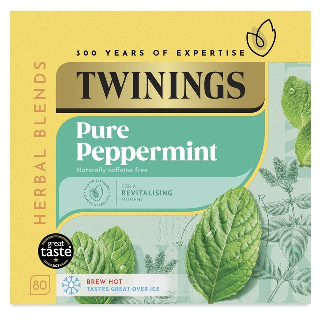 Twinings peppermint herbal tea (British brand)