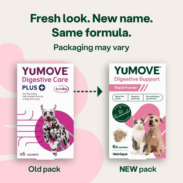 YuMOVE digestive rapid powder for dogs and cats, UK version