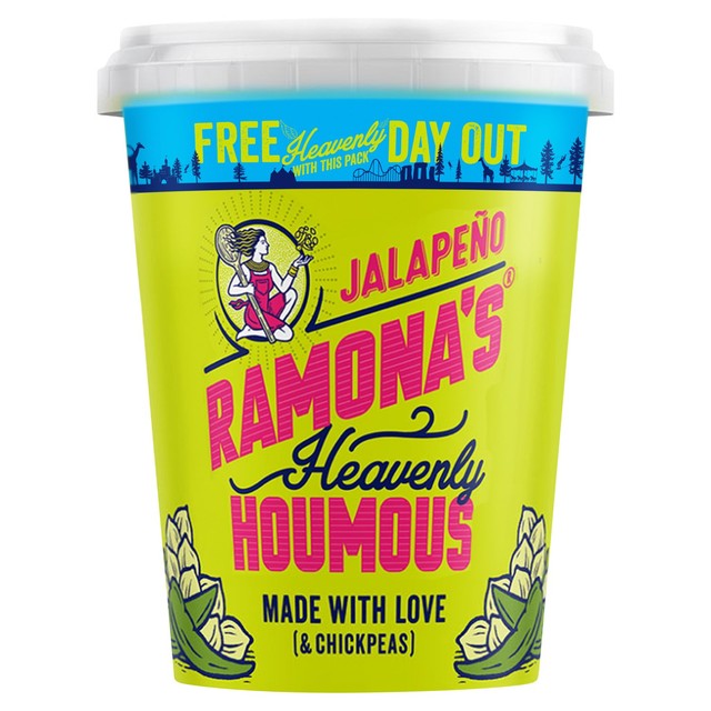 Ramona's Kitchen jalapeno houmous 500g, imported from the UK