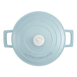 MasterClass sky blue cast aluminium casserole dish 2.5L, imported from the UK