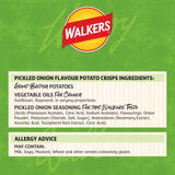 Walkers pickled onion crisps 6-bag multipack (British brand)