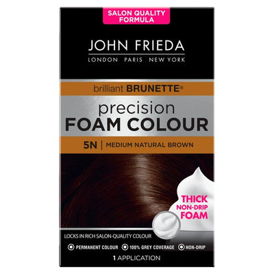M&S John Frieda Precision Foam Colour Medium Natural Brown 5N Hair Colour Kit- Buy online at McGrocer