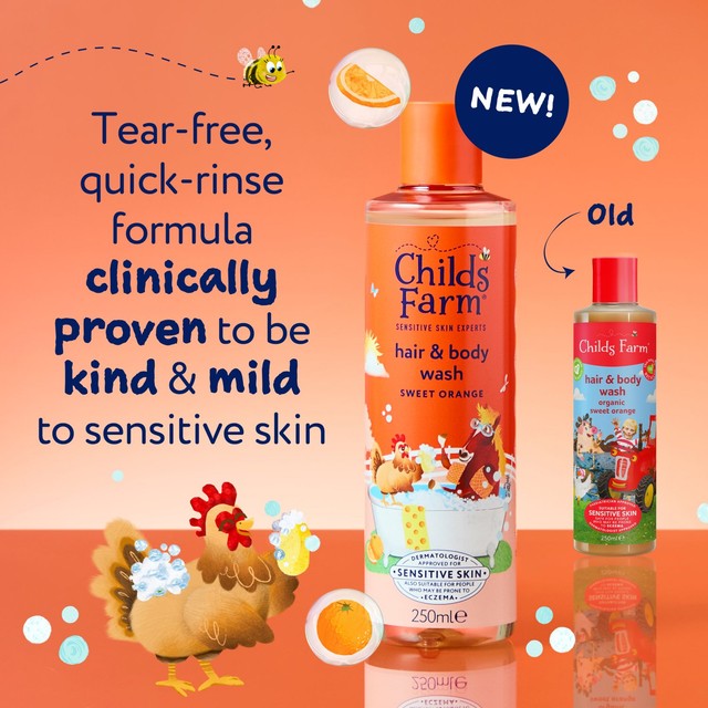 Childs Farm sweet orange hair and body wash 250ml - British product