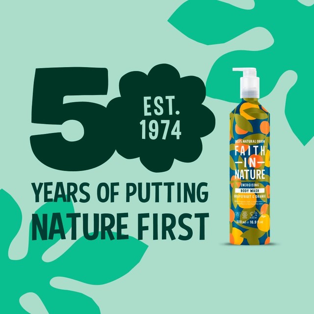 Faith In Nature grapefruit and orange body wash 500ml - British product