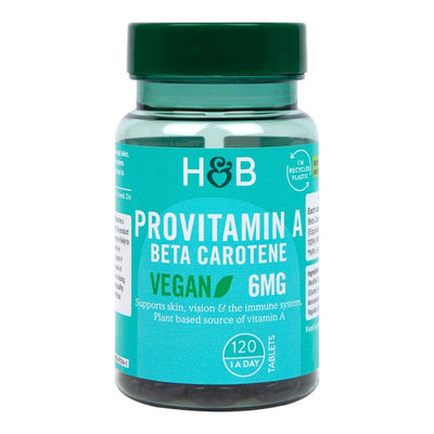 Holland & Barrett ProVitamin A Beta Carotene 6mg Vegan Vitamin A Supplement 120 Tablets