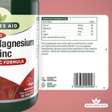Natures Aid Calcium, Magnesium & Zinc supplement tablets, imported from the UK