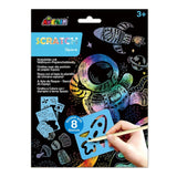 Avenir space scratch art kit for children, imported from the UK