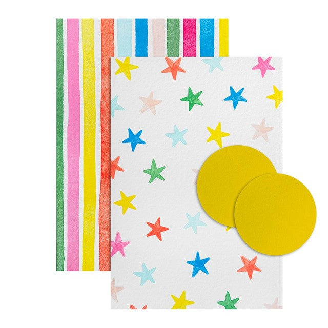 M&S gift wrap sheets star and stripe designs with tags, UK version