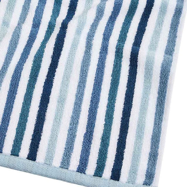 M&S striped blue bath towel (British brand)
