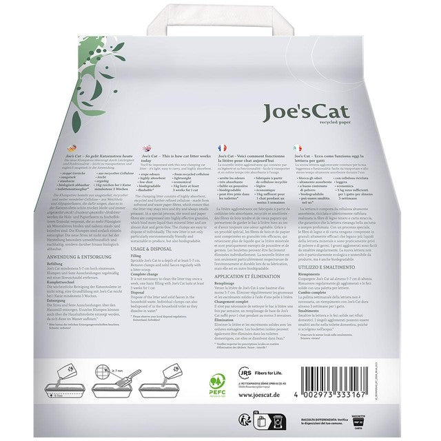 Joe's Cat clumping cat litter made from recycled paper and wood 3kg, UK version